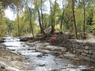 A Stone Bridge Over A River