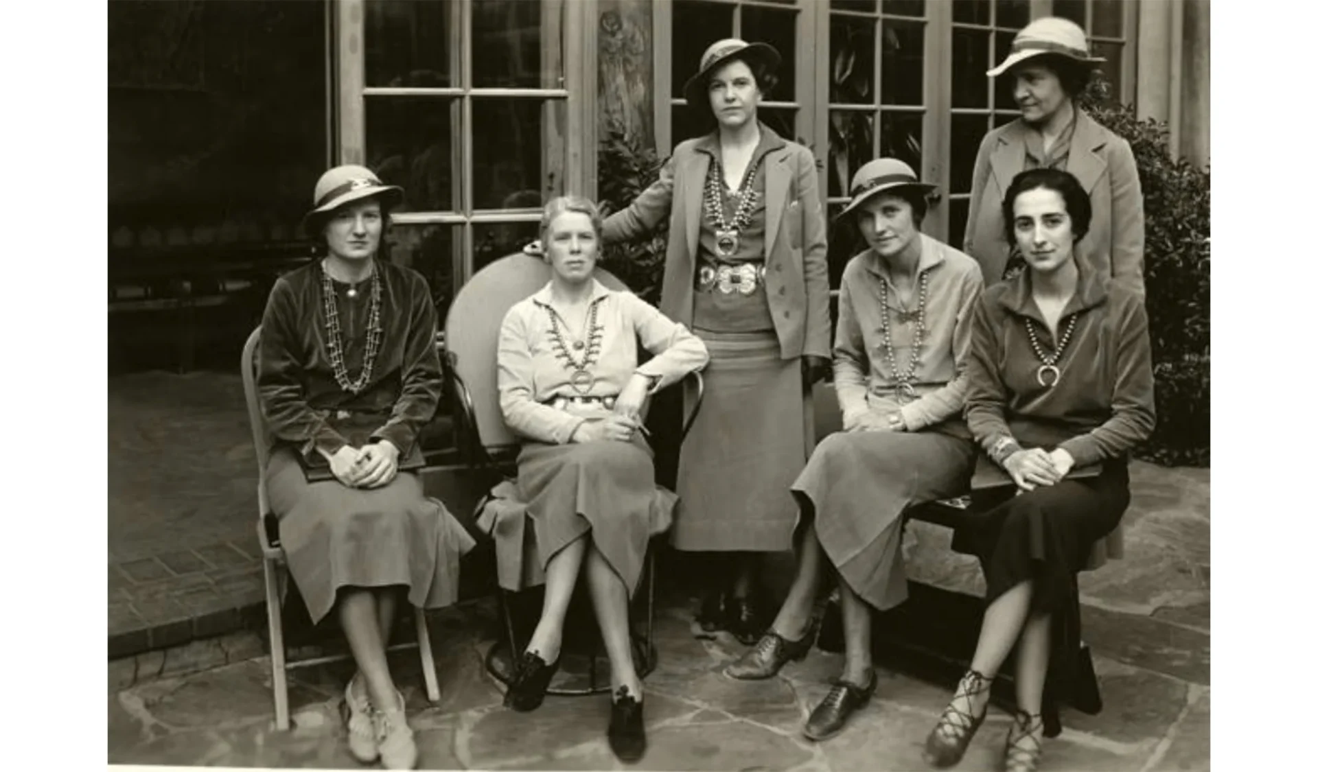 Fred Harvey Era Indian Detour Couriers at La Fonda Hotel.