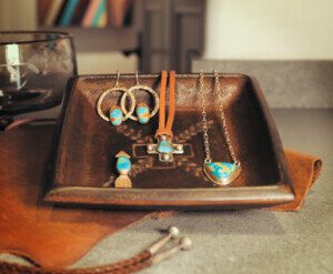 hand crafted jewelry with stones.