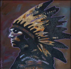 Painting by Nocona Burgess.