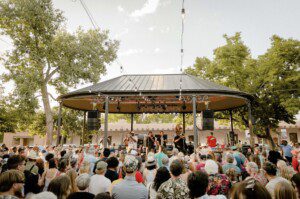 Music on the plaza in Santa Fe.