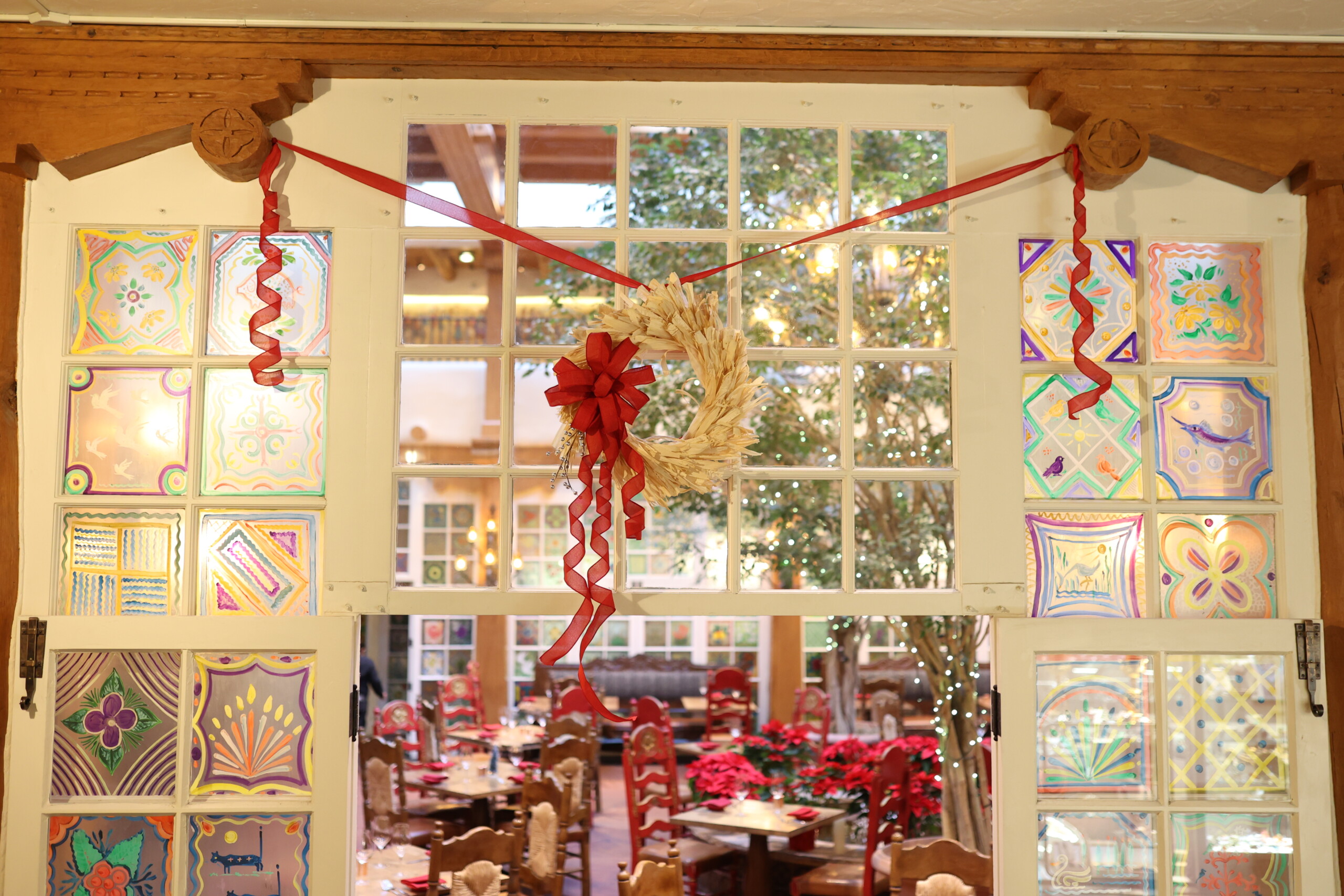 Holiday decor at La Fonda.