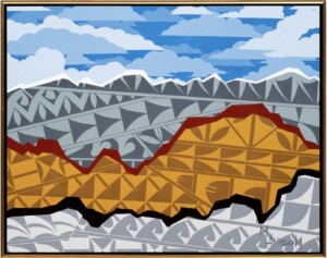 Painting by Marla Allison, "The Mountains tell Stories"