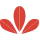 A bold, stylized abstract design featuring a vibrant red organic shape is set against a dark background.