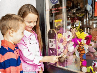 Children Window Shopping