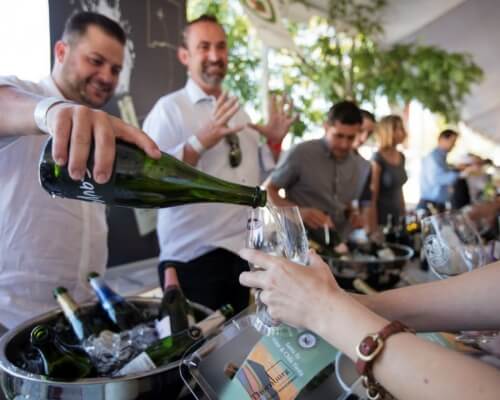 Pouring Wine at Chile & Wine Fiesta