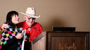 Jenny Kimball and Bill Hearne at La Fonda.