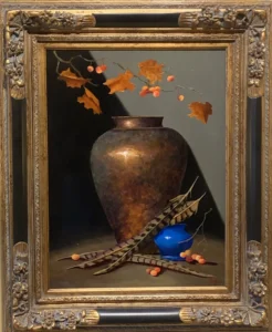 painting of a copper pot