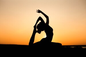 woman in yoga pose.